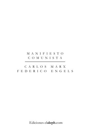 Marx, Karl - Manifiesto comunista