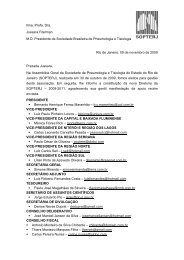Cópia da carta encaminhada para a SBPT, em novembro de 2009.