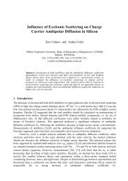 Influence of Excitonic Scattering on Charge Carrier Ambipolar ... - Imec