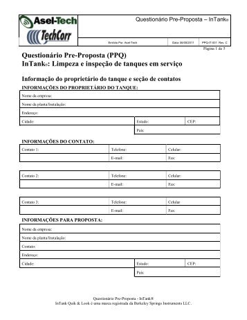 Baixar Questionário InTANK - Asel-Tech