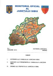 MONITORUL OFICIAL AL JUDEŢULUI SIBIU - Consiliul Judeţean ...