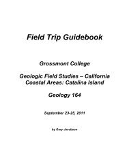 Field Trip Guidebook and Worksheets - Grossmont College