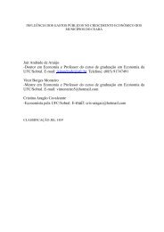 Influência dos gastos públicos no crescimento econômico - Ipece