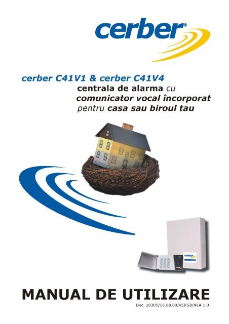 Manual de utilizare pentru sistem de alarmare Cerber C41