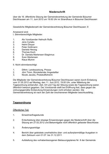 Sitzung vom 11.06.2012 - Amt Büsum