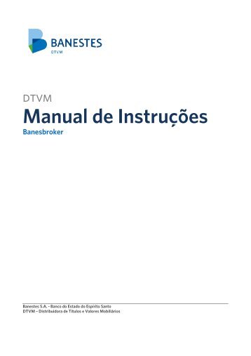 Manual do Banesbroker - Banestes