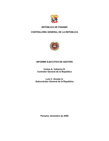 Informe Ejecutivo de Gestión - Contraloría General de la República