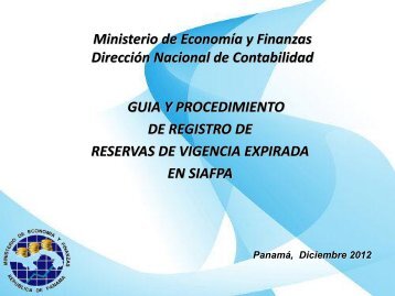 Reservas de Vigencia Expirada 2012 - Ministerio de Economía y ...