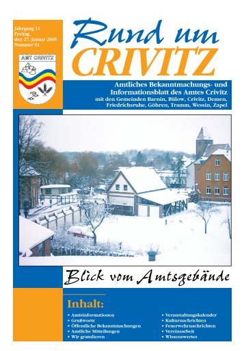 Rund um Crivitz Heft 01/06/ 1409.73 - Amt Crivitz