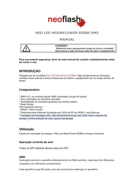 NEO LED MOONFLOWER RGBW DMX MANUAL ... - LERCHE