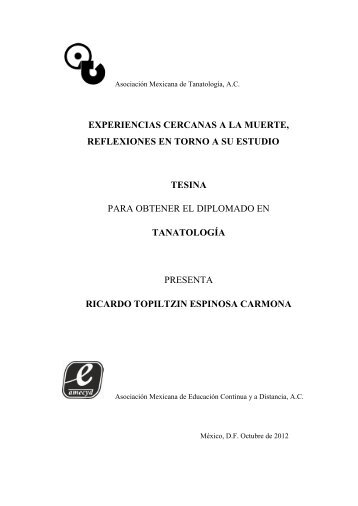 experiencias cercanas a la muerte, reflexiones en torno a su estudio ...