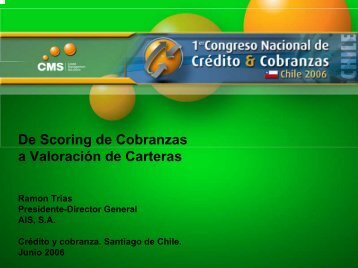 De Scoring de Cobranzas a Valoración de Carteras