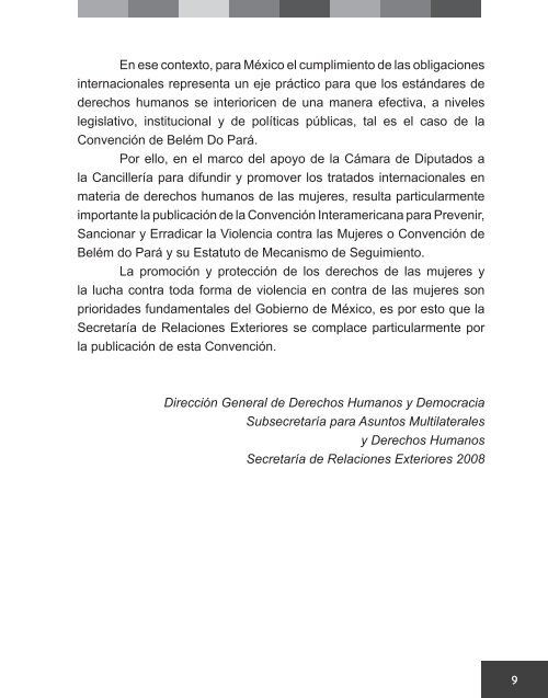 Convención Interamericana para Prevenir, Sancionar y Erradicar la ...