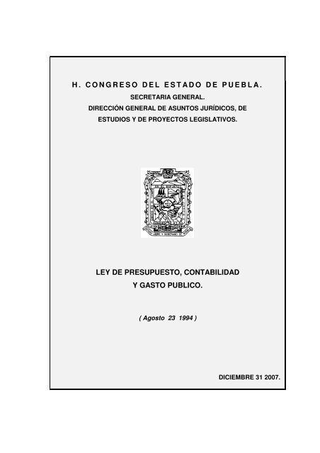 Ley de Presupuesto, Contabilidad y Gasto Público