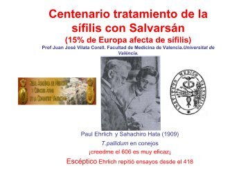 Centenario tratamiento de la sífilis con Salvarsán