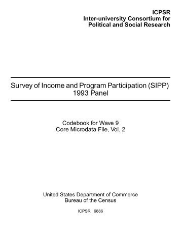 Survey of Income and Program Participation (SIPP) 1993 Panel