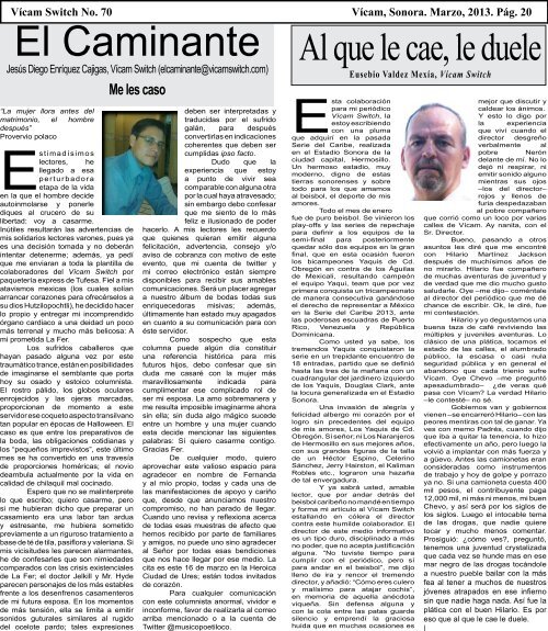 no 70, marzo de 2013 - Vicam Switch