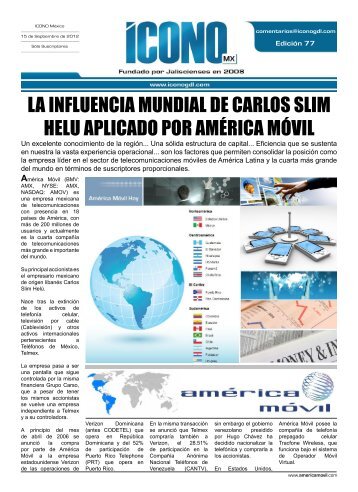 la influencia mundial de carlos slim helu aplicado por américa móvil