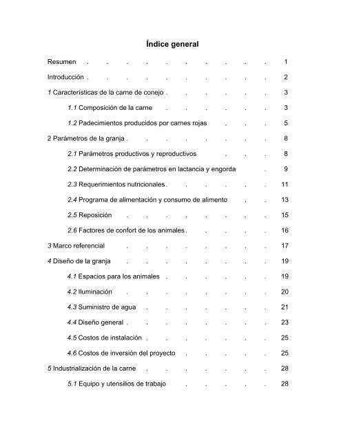 proyecto integral para la elaboracion de jamon de conejo en la ...