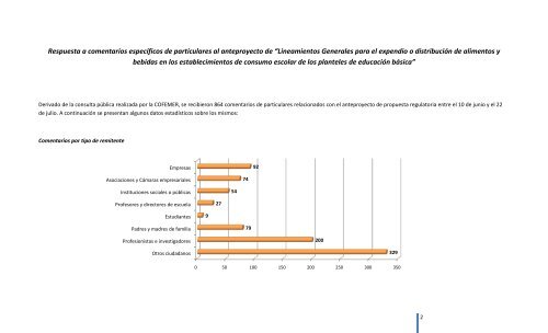 Comentarios a los “Lineamientos Generales para el expendio o ...