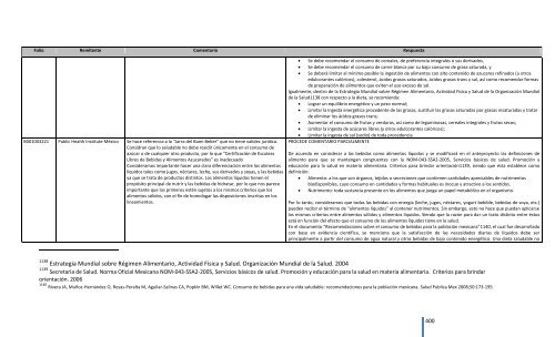 Comentarios a los “Lineamientos Generales para el expendio o ...