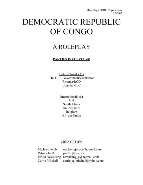 Congo-Role-Play