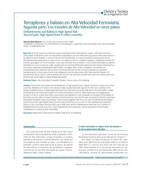 Artículo a texto completo en formato PDF - Revista de Obras Públicas