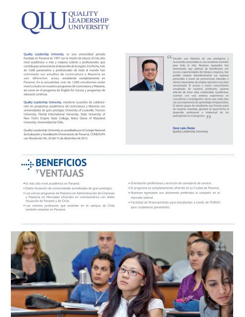 Descargar Brochure del Programa - Quality Leadership University