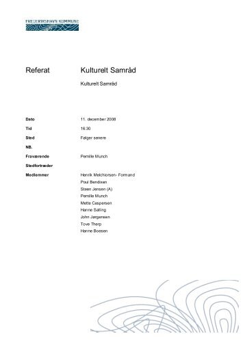 2008-12-11 åbent referat - Frederikshavn Kommune