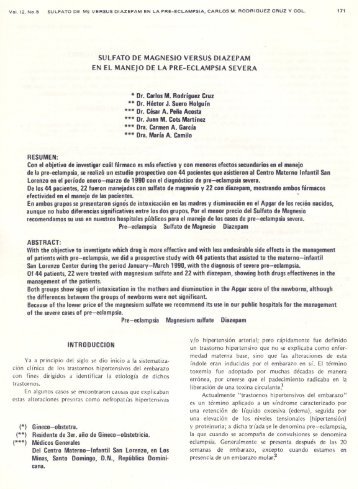 SULFATO DE MAGNESIO VERSUS DIAZEPAM EN EL MANEJO DE ...