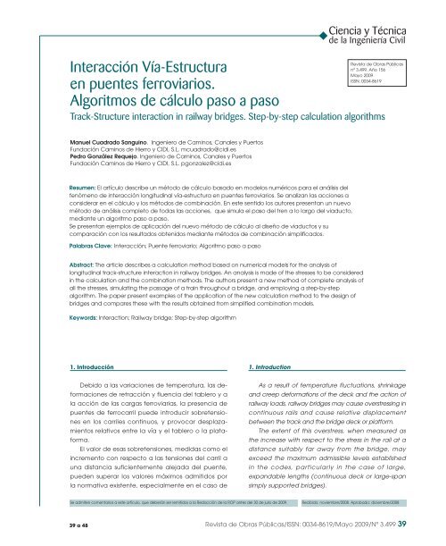 Artículo a texto completo en formato PDF - Revista de Obras Públicas
