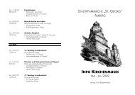 INFO KIRCHENMUSIK - Pfarrei St. Georg