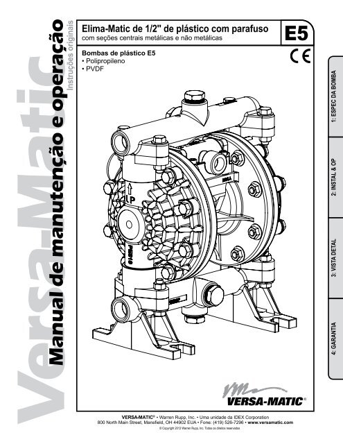 E5 Manual de manutenção e operação