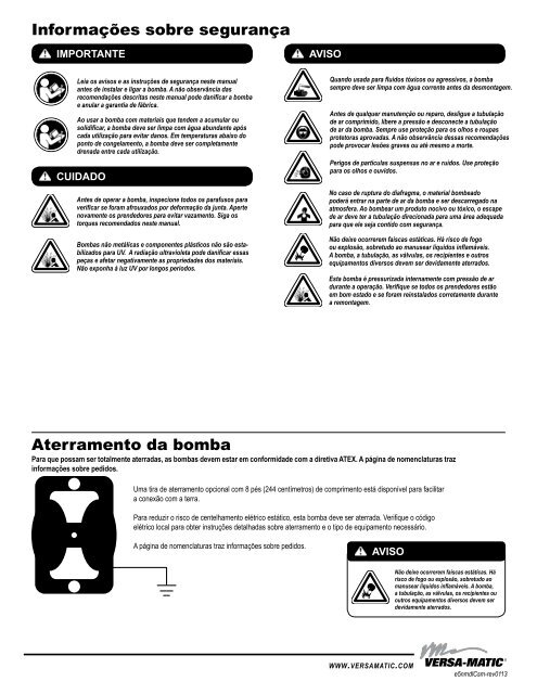 E5 Manual de manutenção e operação