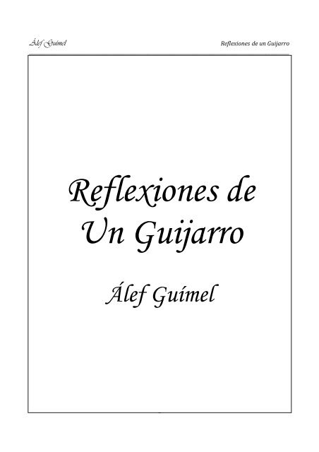 Alef Guimel - Escritores Teocráticos.net