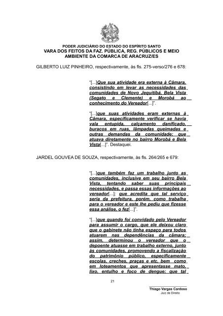 SENTENÇA - Ministério Público do Estado do Espírito Santo