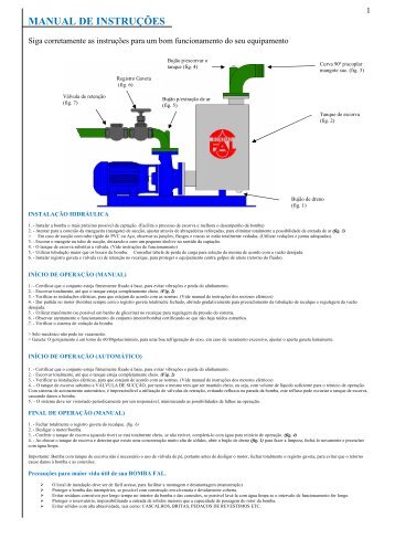 Manual de Instrução Linha ASMO - Bombas FAL