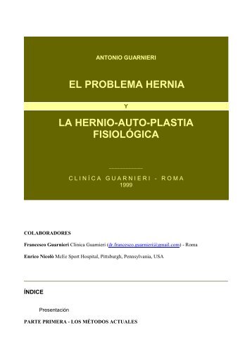 EL PROBLEMA HERNIA LA HERNIO-AUTO-PLASTIA FISIOLÓGICA