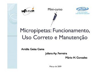 Micropipetas: Funcionamento, Uso Correto e Manutenção Uso ...