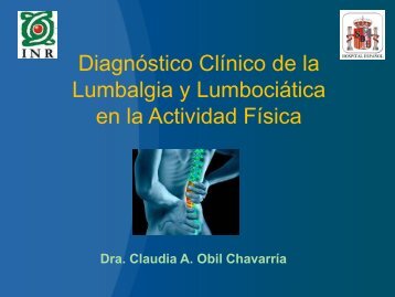 Diagnóstico Clínico de las Lumbalgias y Lumbociática en la ...