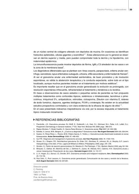 Placas eritematosas en tronco - Archivos Argentinos de Dermatología