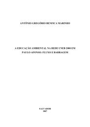 antônio gregório benfica marinho a educação ... - CDI - Uneb