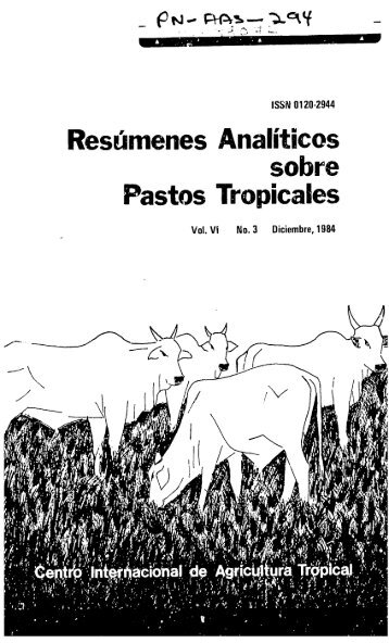 Resufmenes Analiticos sobre Pastos Tropicales