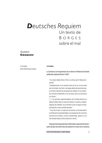 Deutsches Requiem. Un texto de Borges sobre el mal