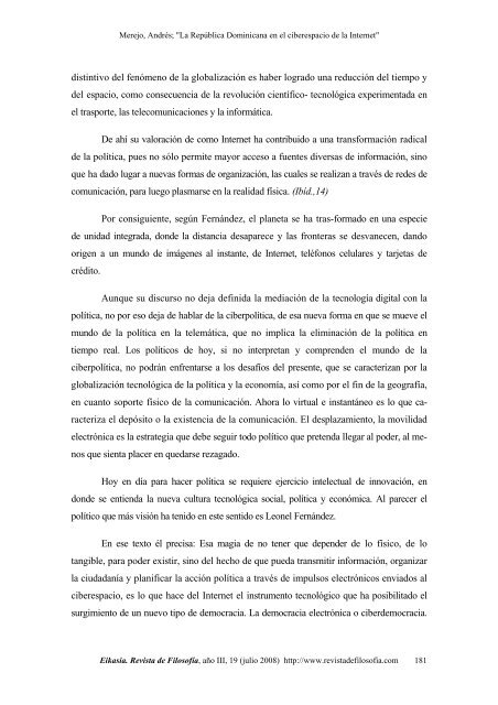 Ensayo filosófico cibercultural y cibersocial (1995-2007) - Educando