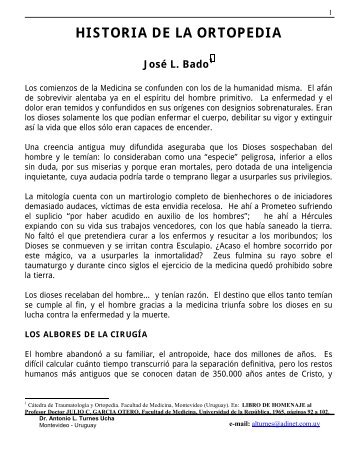 Historia de la Ortopedia en el Uruguay. - Sindicato Médico del ...