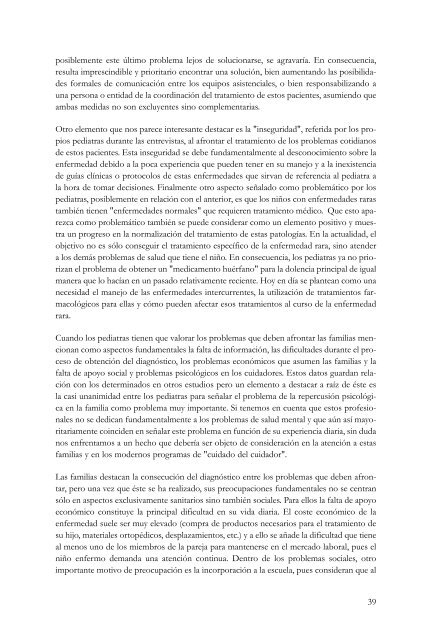 Necesidades de los pacientes pediátricos con enfermedades raras