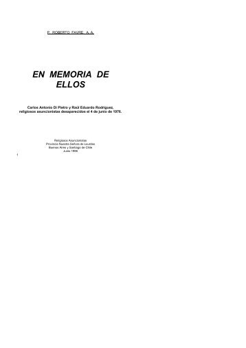 EN MEMORIA DE ELLOS - Soy Asuncionista