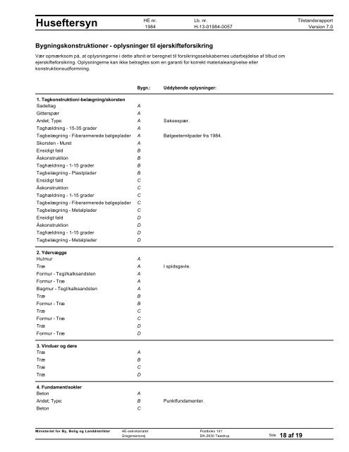 Tilstandsrapport - Lokalbolig