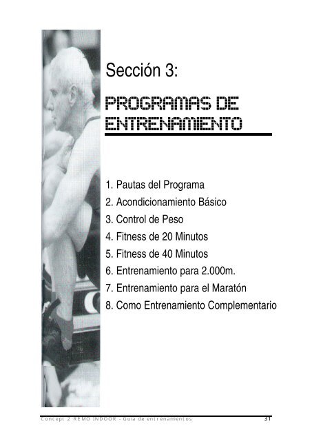 Guía de Entrenamientos de Remo Indoor Desgargar PDF - Concept 2